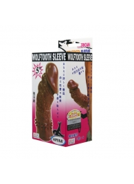 Коричневая насадка на пенис Wolftooth Sleeve - 13 см. - Baile - в Волгограде купить с доставкой