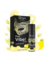 Съедобный жидкий вибратор Dual Vibe! со вкусом лимонного джина с тоником - 15 мл. - ORGIE - купить с доставкой в Волгограде