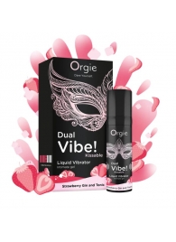 Съедобный жидкий вибратор Dual Vibe! со вкусом клубничного джина с тоником - 15 мл. - ORGIE - купить с доставкой в Волгограде
