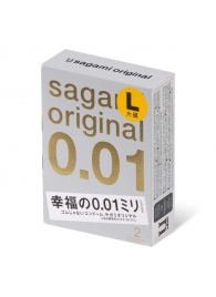 Презервативы Sagami Original 0.01 L-size увеличенного размера - 2 шт. - Sagami - купить с доставкой в Волгограде