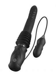 Черный автоматический вибромассажер с вибропулей Ultimate Silicone Thruster - Pipedream - купить с доставкой в Волгограде
