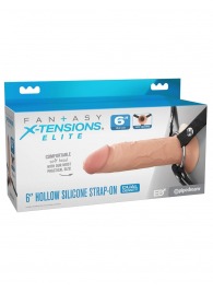 Полый страпон на ремнях 6’’ Hollow Silicone Strap-on - Pipedream - купить с доставкой в Волгограде