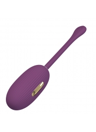 Фиолетовое виброяйцо с электростимуляцией Doreen - Baile - купить с доставкой в Волгограде