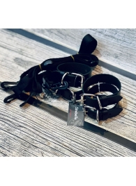 Черный комплект для растяжки на кровати «Новичок» - Sitabella - купить с доставкой в Волгограде