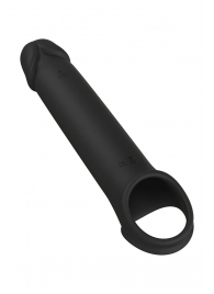 Черная насадка-удлинитель с вибрацией Vibrating Extender With Remote - Dream Toys - в Волгограде купить с доставкой