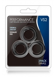 Набор из 3 черных эрекционных колец Black Small Penis Rings - Blush Novelties - в Волгограде купить с доставкой