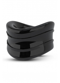 Черное эрекционное кольцо на мошонку Beef Ball Stretcher Snug - Blush Novelties - в Волгограде купить с доставкой