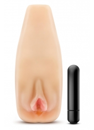 Мастурбатор-вагина с вибрацией Soft   Wet Natasha Realistic Beige Masturbator - Blush Novelties - в Волгограде купить с доставкой