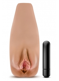 Маструбатор-вагина с вибрацией Soft   Wet Renata Realistic Tan Masturbator - Blush Novelties - в Волгограде купить с доставкой