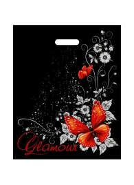 Черный пакет Glamour с вырубной ручкой (38х47 см) - Сима-Ленд - купить с доставкой в Волгограде