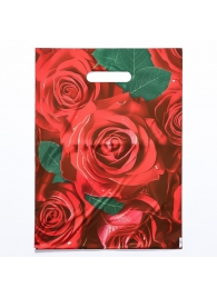 Пакет с цветочным принтом и вырубной ручкой (30х40 см) - Сима-Ленд - купить с доставкой в Волгограде