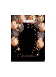 Пакет с вырубной ручкой и принтом в виде шариков (30х40 см) - Сима-Ленд - купить с доставкой в Волгограде