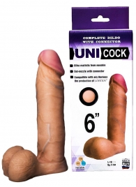 Насадка для страпона фаллической формы UNICOCK 6  - 18 см. - LOVETOY (А-Полимер) - купить с доставкой в Волгограде