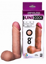 Фаллическая насадка для страпона UNICOCK 8  - 20 см. - LOVETOY (А-Полимер) - купить с доставкой в Волгограде
