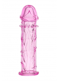 Розовая насадка фаллической формы - 12,5 см. - A-toys - в Волгограде купить с доставкой