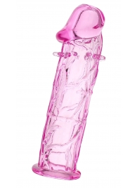 Розовая насадка фаллической формы - 12,5 см. - A-toys - в Волгограде купить с доставкой