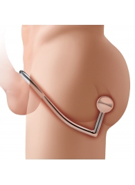 Кольцо на пенис с анальным стимулятором Stainless Steel Anal Hook   Cock Ring - BlueLine - в Волгограде купить с доставкой