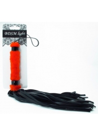Нежная плеть с красным мехом BDSM Light - 43 см. - БДСМ Арсенал - купить с доставкой в Волгограде