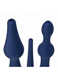 Набор из 3 универсальных насадок для анального душа Universal 3 Piece Silicone Enema Attachment Set - XR Brands - купить с доставкой в Волгограде