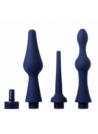 Набор из 3 универсальных насадок для анального душа Universal 3 Piece Silicone Enema Attachment Set - XR Brands - купить с доставкой в Волгограде