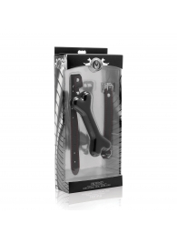 Черный кляп в форме косточки Hound Adjustable Dog Bone Gag - XR Brands - купить с доставкой в Волгограде