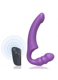 Фиолетовый безремневой страпон Straples Strap-On Dildo - Erokay - купить с доставкой в Волгограде