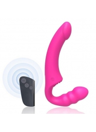 Розовый безремневой страпон Straples Strap-On Dildo - Erokay - купить с доставкой в Волгограде