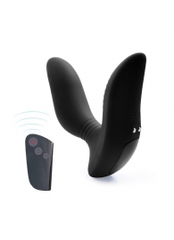 Черный вибромассажер простаты 3,5’’ Remote Control Curve P-spot Massager - 12 см. - Erokay - в Волгограде купить с доставкой
