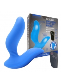 Синий вибромассажер простаты 3,5’’ Remote Control Curve P-spot Massager - 12 см. - Erokay - в Волгограде купить с доставкой