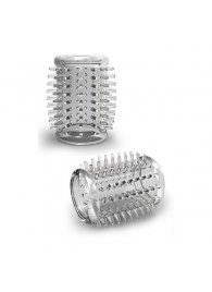 Прозрачная насадка с шипами STAY HARD COCK SLEEVE 01 CLEAR - Blush Novelties - в Волгограде купить с доставкой