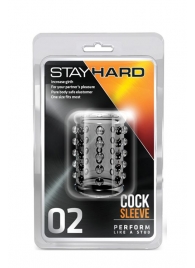 Прозрачная насадка на пенис с шишечками STAY HARD COCK SLEEVE 02 CLEAR - Blush Novelties - в Волгограде купить с доставкой