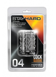 Прозрачная насадка с бороздками STAY HARD COCK SLEEVE 04 CLEAR - Blush Novelties - в Волгограде купить с доставкой