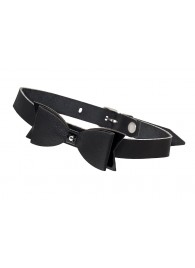 Черный кожаный чокер с бабочкой - Pecado - купить с доставкой в Волгограде