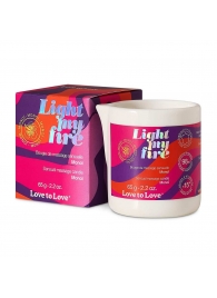 Массажная свеча Light My Fire с ароматом моной - 80 мл. - Love to Love - купить с доставкой в Волгограде