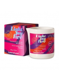 Массажная свеча Light My Fire Coconut с ароматом кокоса - 65 гр. - Love to Love - купить с доставкой в Волгограде