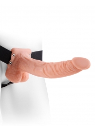 Полый страпон телесного цвета Hollow Strap-On with Balls - 24 см. - Pipedream - купить с доставкой в Волгограде