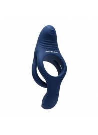 Синее эрекционное виброкольцо с двойным подхватом мошонки Ring Around The Rosy - Zero Tolerance - в Волгограде купить с доставкой