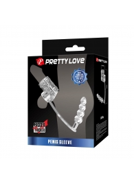 Прозрачная насадка на пенис и мошонку с анальным стимулятором Rilley - Baile - в Волгограде купить с доставкой