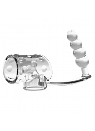 Прозрачная насадка на пенис и мошонку с анальным стимулятором Rilley - Baile - в Волгограде купить с доставкой