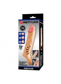 Телесная удлиняющая насадка на пенис с подхватом мошонки - Baile - в Волгограде купить с доставкой