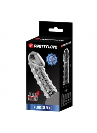 Прозрачная открытая насадка на пенис с бугорками - 19,8 см. - Baile - в Волгограде купить с доставкой