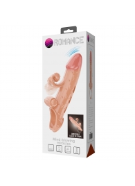 Телесная вибронасадка на пенис с подхватом мошонки - 20 см. - Baile - в Волгограде купить с доставкой