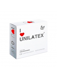 Ультратонкие презервативы Unilatex Ultra Thin - 3 шт. - Unilatex - купить с доставкой в Волгограде