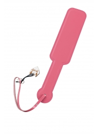 Розовый кожаный пэддл - 37 см. - Pecado - купить с доставкой в Волгограде