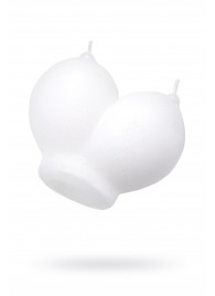 Белая сувенирная свеча «Сиськи» - Pecado - купить с доставкой в Волгограде