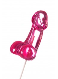 Розовый леденец в форме члена со вкусом айриш крим - 80 гр. - Sosuчki - купить с доставкой в Волгограде