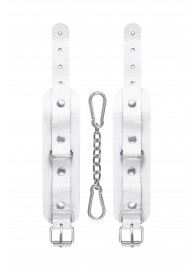 Белые узкие наручники-браслеты со скруглёнными углами - Pecado - купить с доставкой в Волгограде