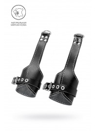 Черные подвесы с белой строчкой - Pecado - купить с доставкой в Волгограде