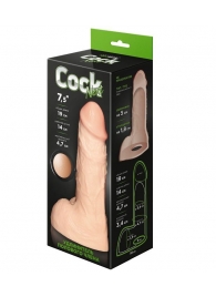 Телесный фаллоудлинитель с мошонкой Cock Next - 19 см. - LOVETOY (А-Полимер) - в Волгограде купить с доставкой