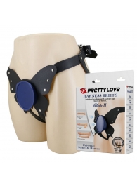 Синие трусики харнесс с платформой Caludio II - Baile - купить с доставкой в Волгограде